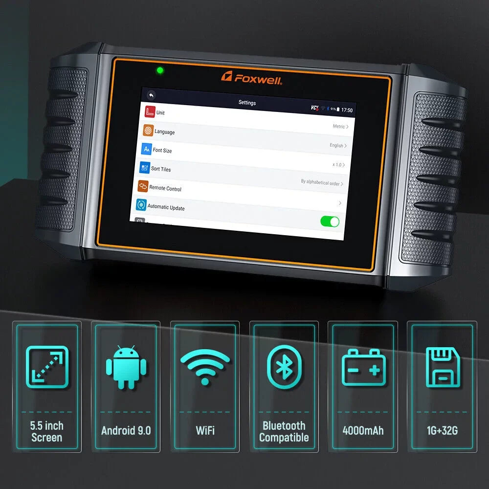 FOXWELL NT710 OBD2 Scanner Code Reader Bi-directional Scan Diagnostic Tool Relearn Coding Reset TPMS fit for BMW