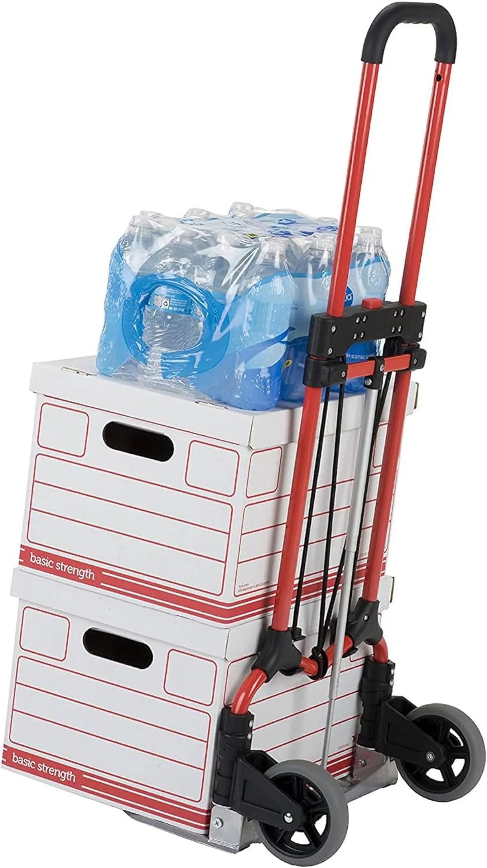 Personal 160Lb Capacity MCI Folding Steel Luggage Hand Truck Cart W/Telescoping Handle, Silver/Black (3 Pack)