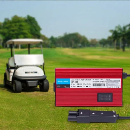 Golf Cart Battery Charger 48 Volt 12 Amp Barrel 2 Pin Plug Trickle Charging Mode