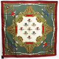 Pre-Owned Gucci silk scarf muffler green x wine red carriage pattern GUCCI ladies (Like New)