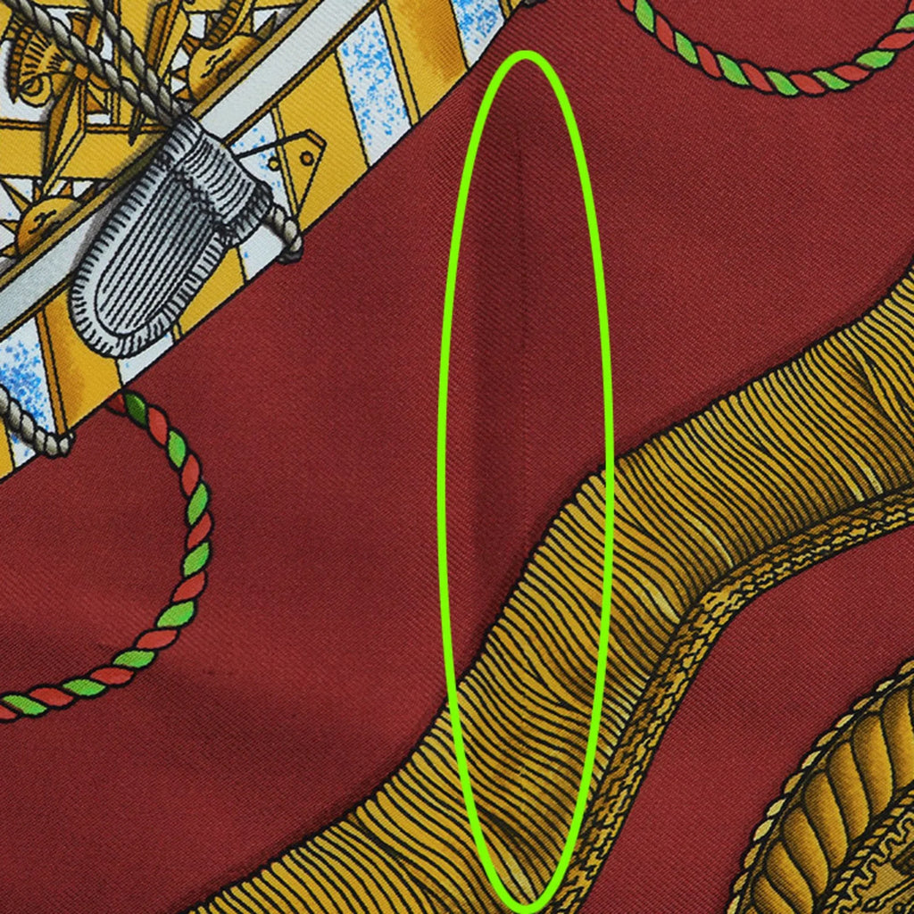 Pre-Owned HERMES Hermes Carre 90 LES TAMBOURS Tambour Taiko Blue x Red Scarf Muffler (Good)