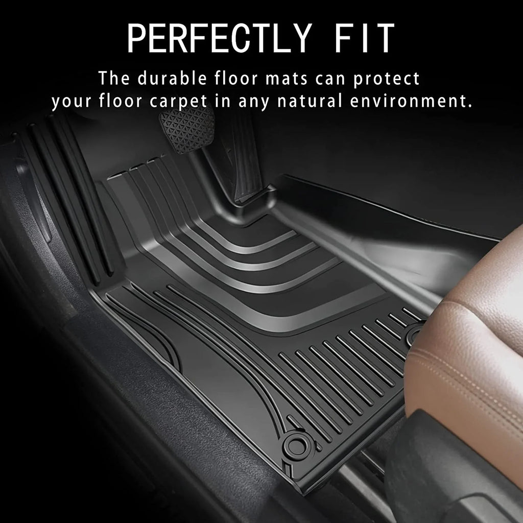 AOMSAZTO Automotive Car Floor Mats for Jeep Compass 2017 2018 2019 2020 2021 2022 2023, All Weather Floor Liners Include 1st & 2nd Row (Not Fit 2017 Single Driver-Side Floor Hook Model)