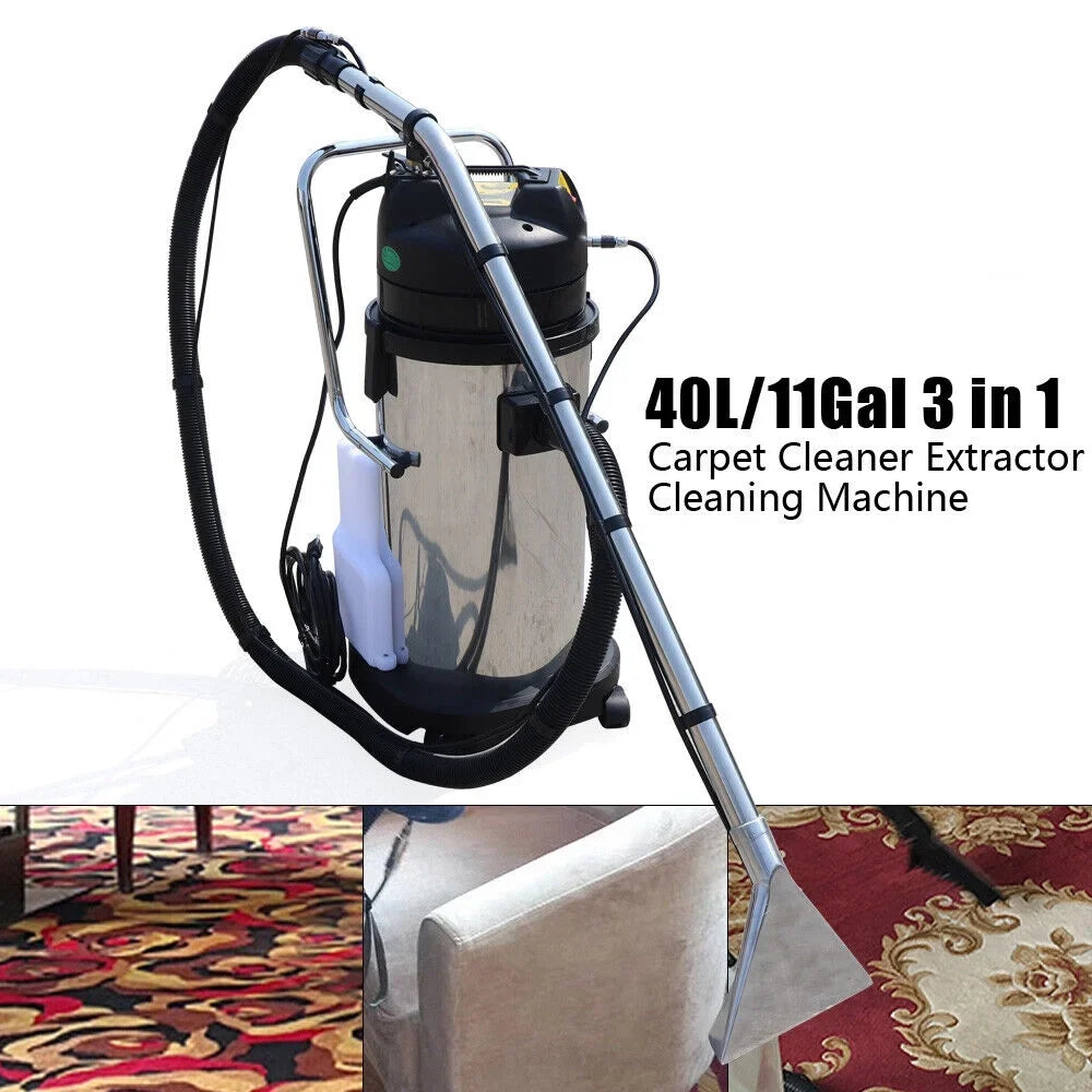 CNCEST 40L Commercial Carpet Cleaning Machine Vacuum Cleaner Extractor Dust Collector