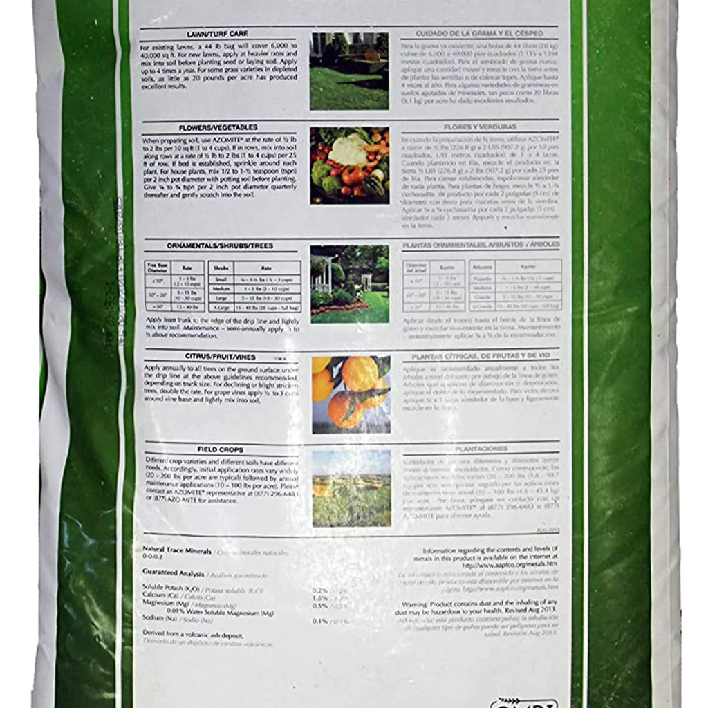 Azomite 44 lbs Granular Organic Trace Mineral Soil Additive Fertilizer