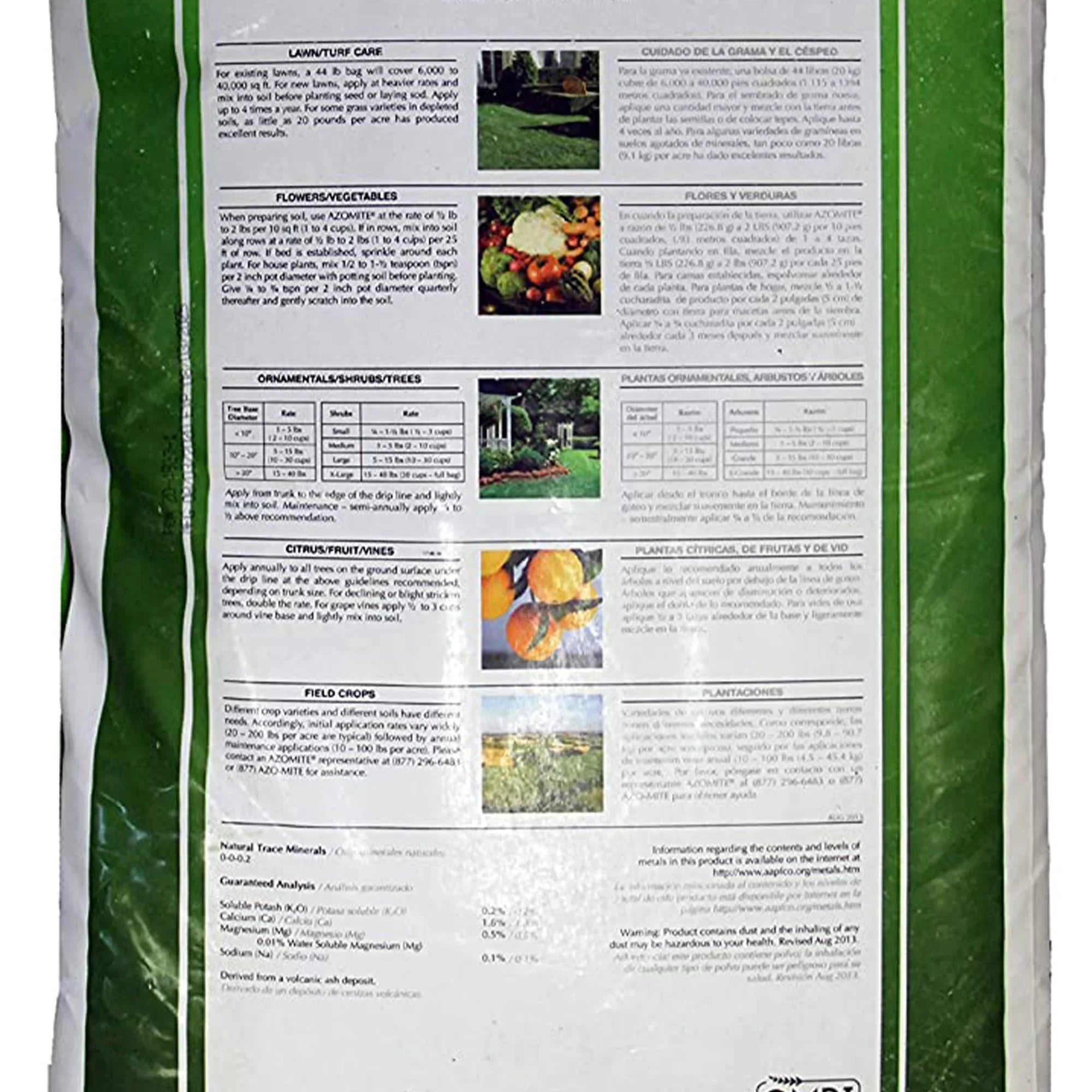 Azomite 44 lbs Granular Organic Trace Mineral Soil Additive Fertilizer