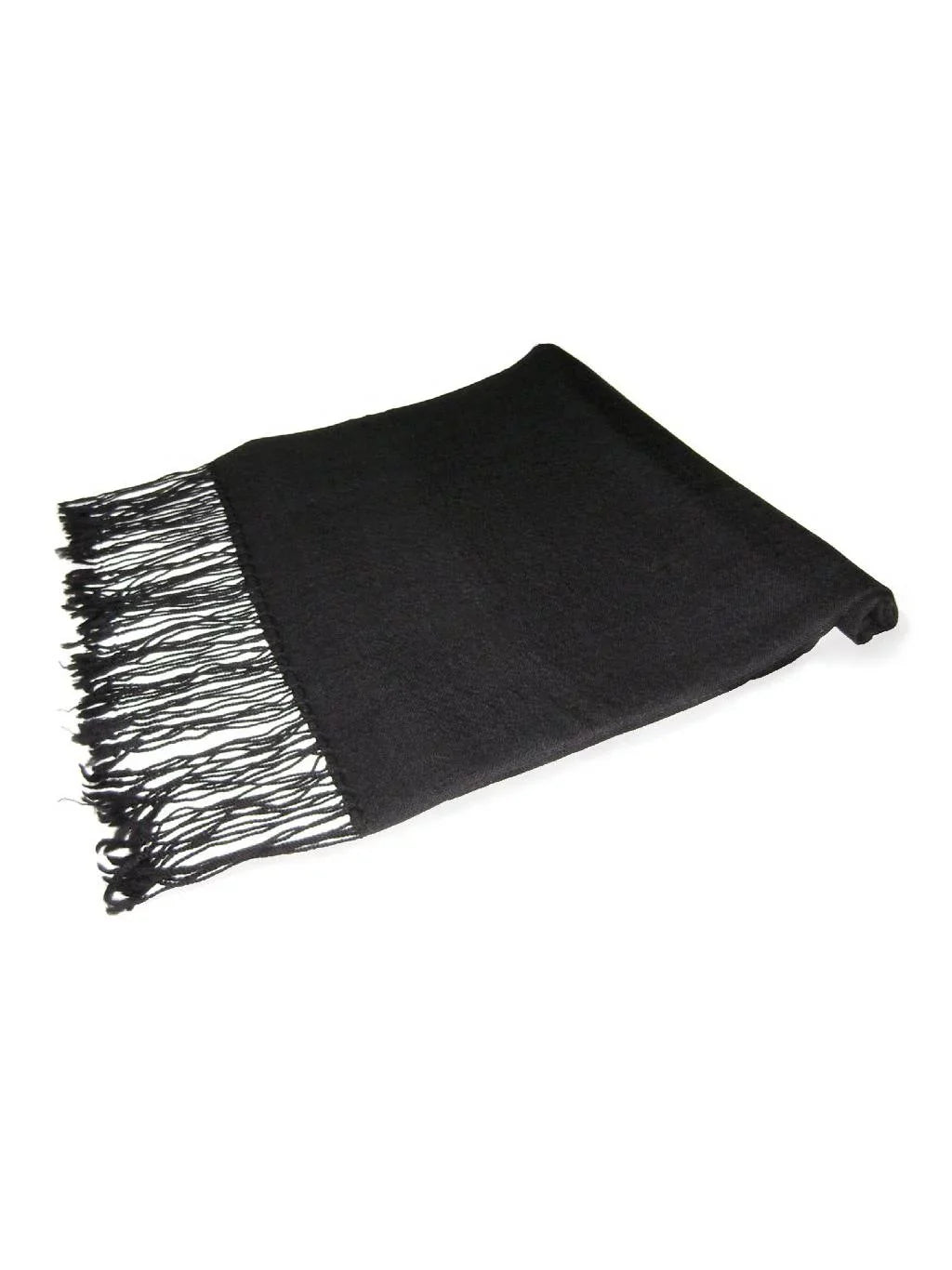 Biagio 100% Wool Pashmina Solid Scarf BLACK Color Womens Shawl Wrap Scarves