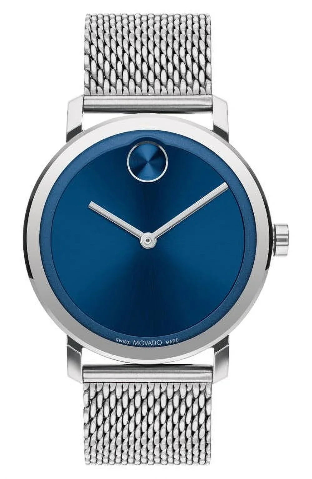 Movado Bold Evolution Mesh Strap 40mm Blue Dial Men's Watch 3600901