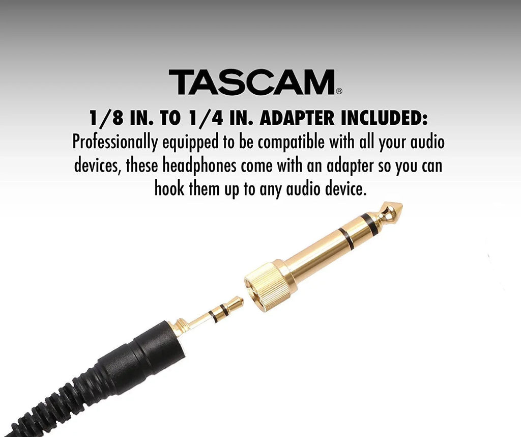 Tascam TH-03 Closed Back Over-Ear Headphones (Black)