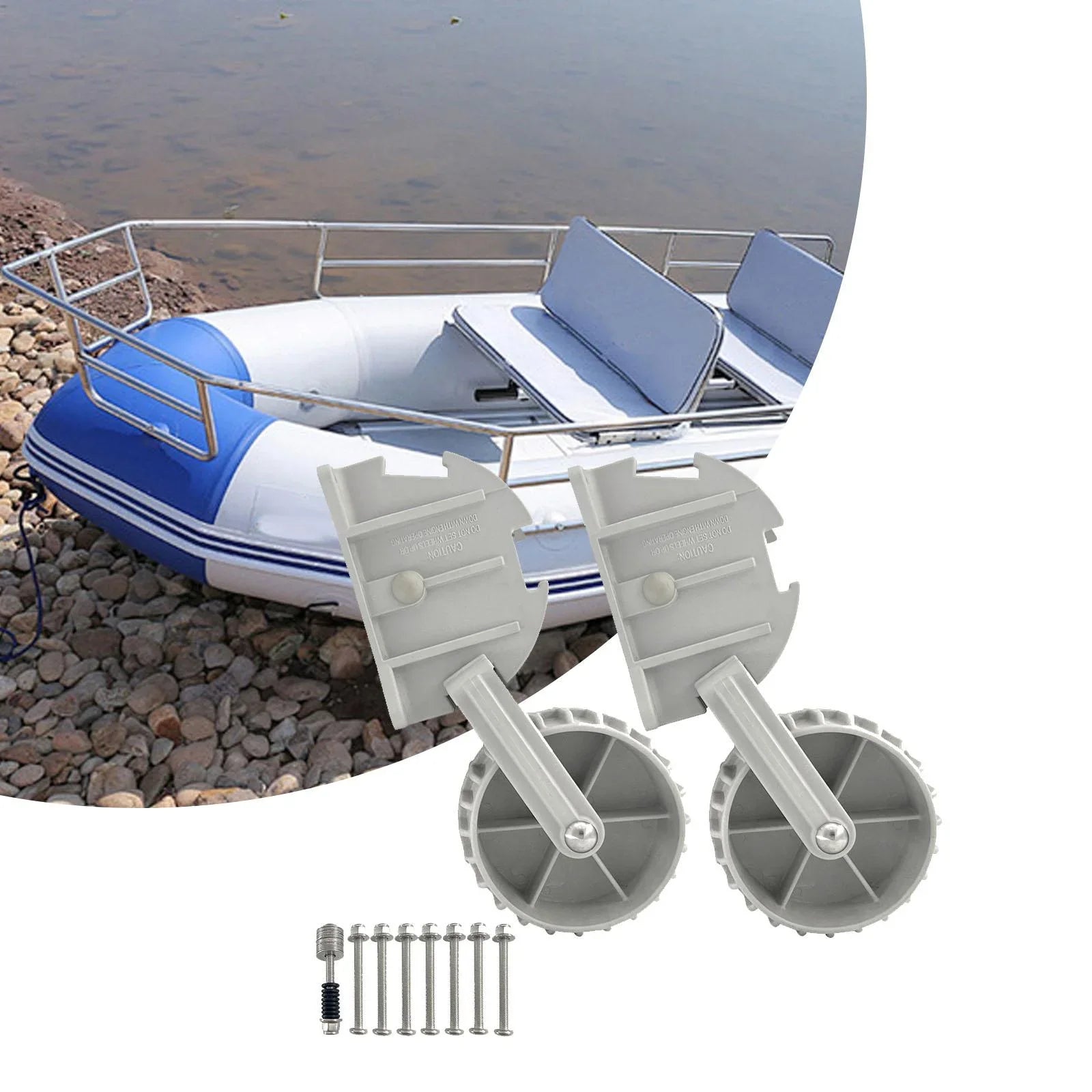 AMLESO 2Pcs Dinghy for Inflatable Dinghy Inflatable Boat Launching