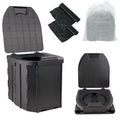 JELLAS Portable Toilet for Camping, Camping Toilet Collapsible Car Travel Toilet Portable Potty with Travel Bag and 10 Pcs Garbage Bag