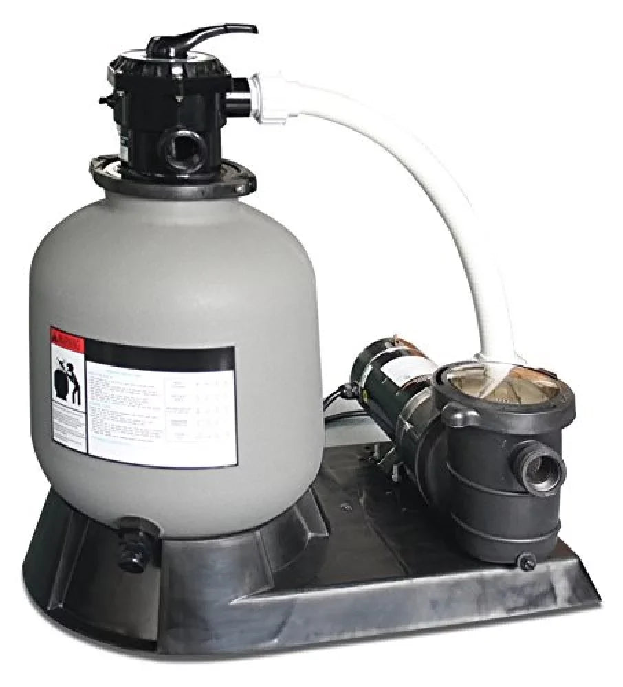 SWIMLINE HYDROTOOLS 22 Inch Pool Sand Filter Pump For Above Ground & Inground Pool | Complete System 1.5 (1.2 THP) Horsepower 4980 GPH Pumps | For Pools Up To 21000 Gallons | 7 Way Valve 72220