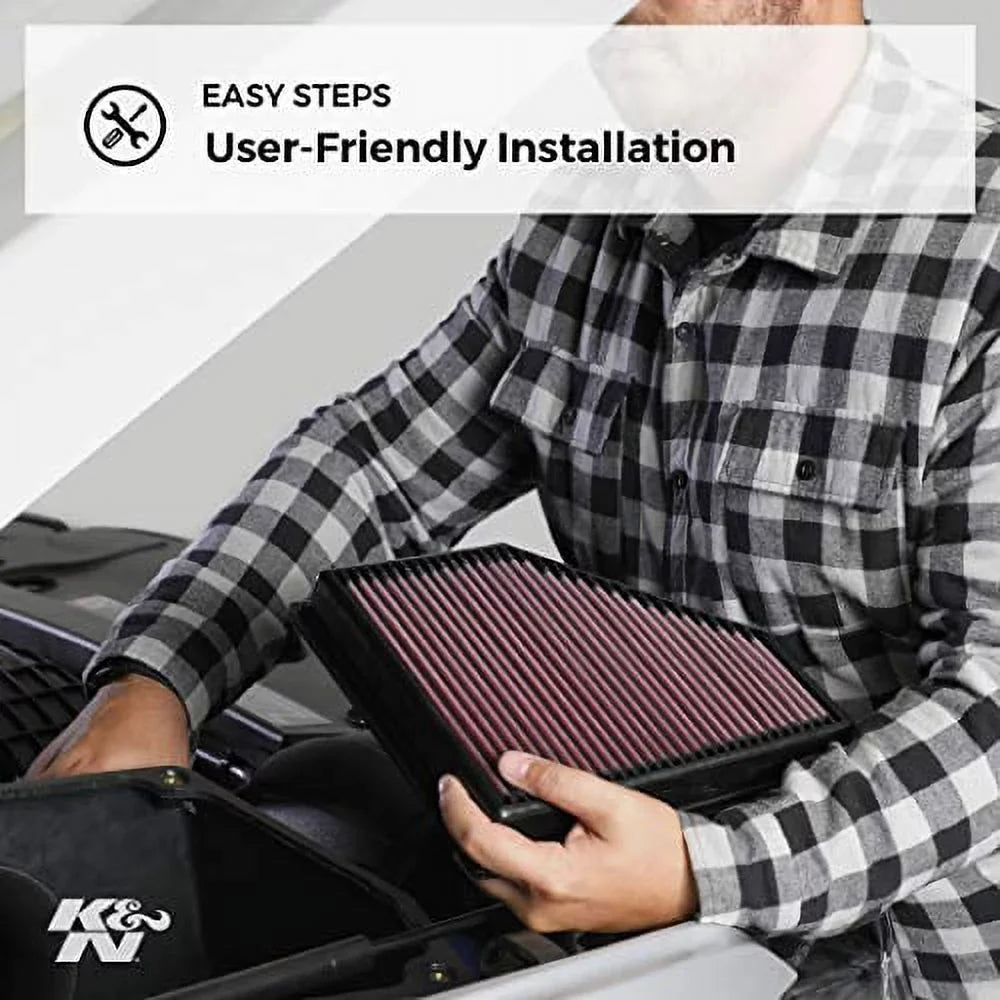 K&N Engine Air Filter: High Functionality Premium, Washable, Replacement Filter: 1996-2007 BMW L6 (325Ci, M3, X3, 320Ci, 320i, 325Ti and other select models), 33-2231