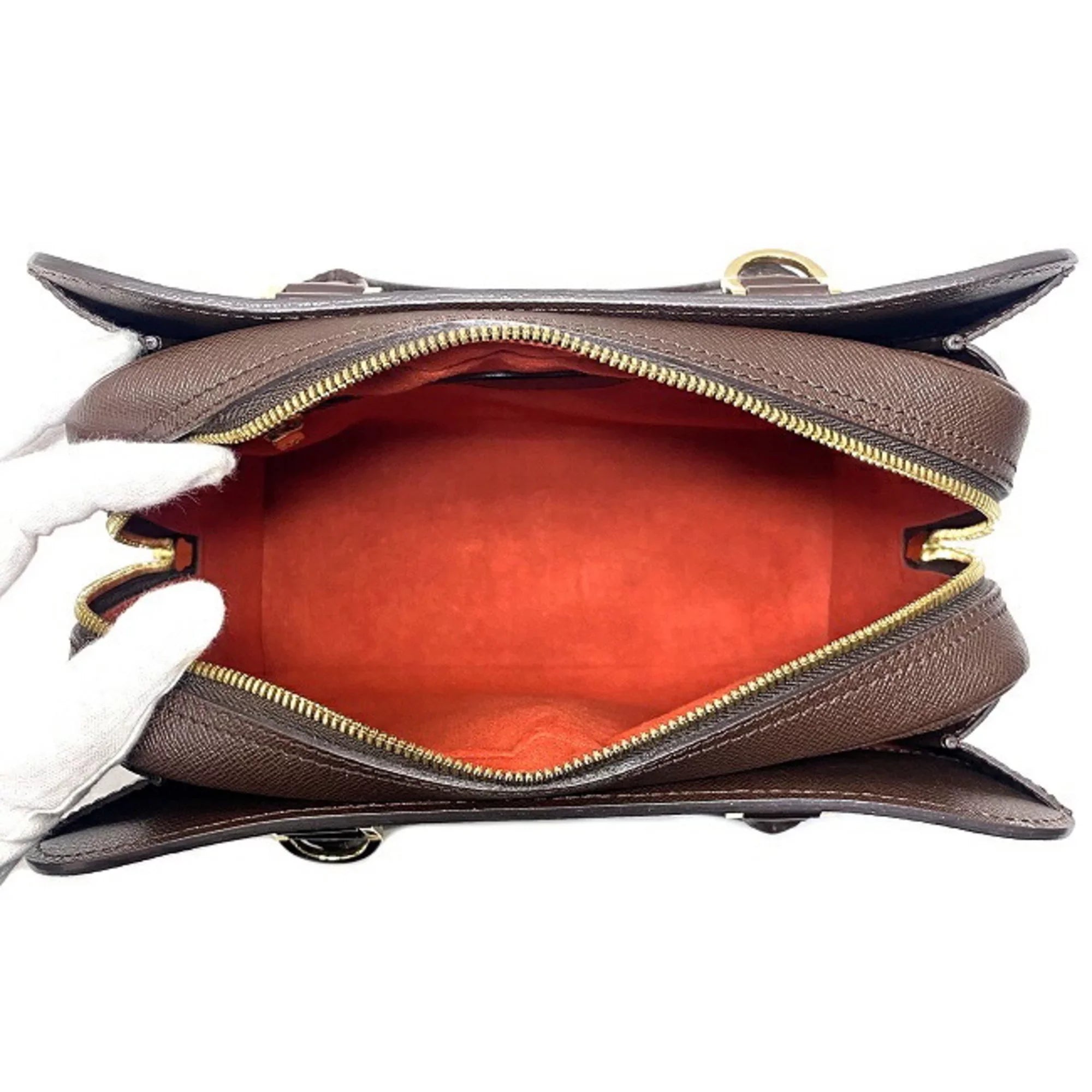 Pre-Owned Louis Vuitton Handbag Triana Brown Damier Ebene N51155 LOUIS VUITTON Ladies Square Type (Good)