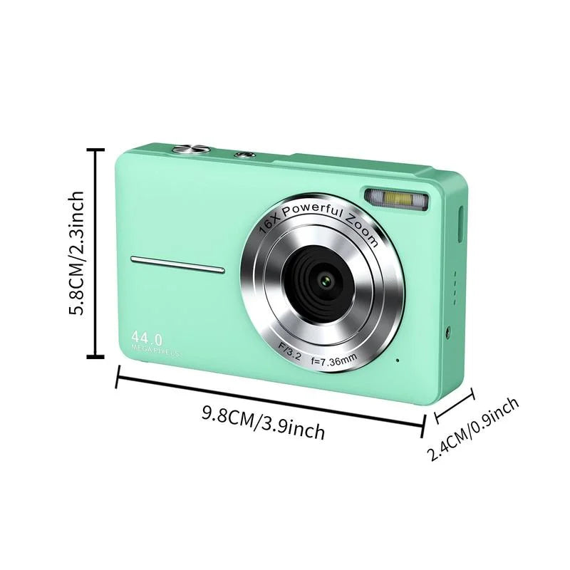 DC403 Recording Digital Camera for Music Festival, 1 Piece Multi-functional 1080P & 44MP Digital Camera for Mother's Day Gift, Ff(F/3.2, f=7.36mm), 32G Memory Card, 16X Zoom Digital Cameras, Compact P