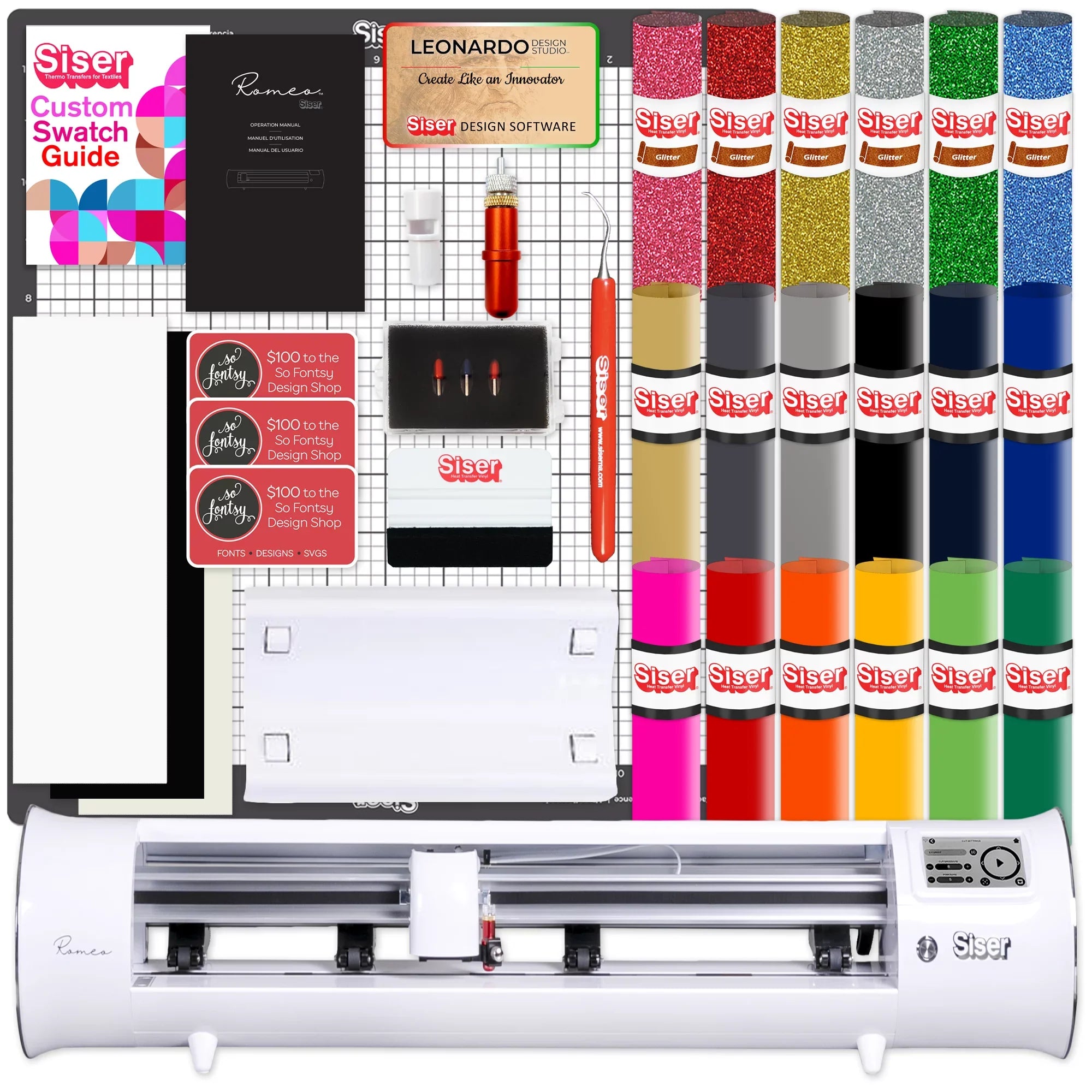 Siser Romeo 24" Deluxe Easyweed Heat Transfer (HTV) Bundle