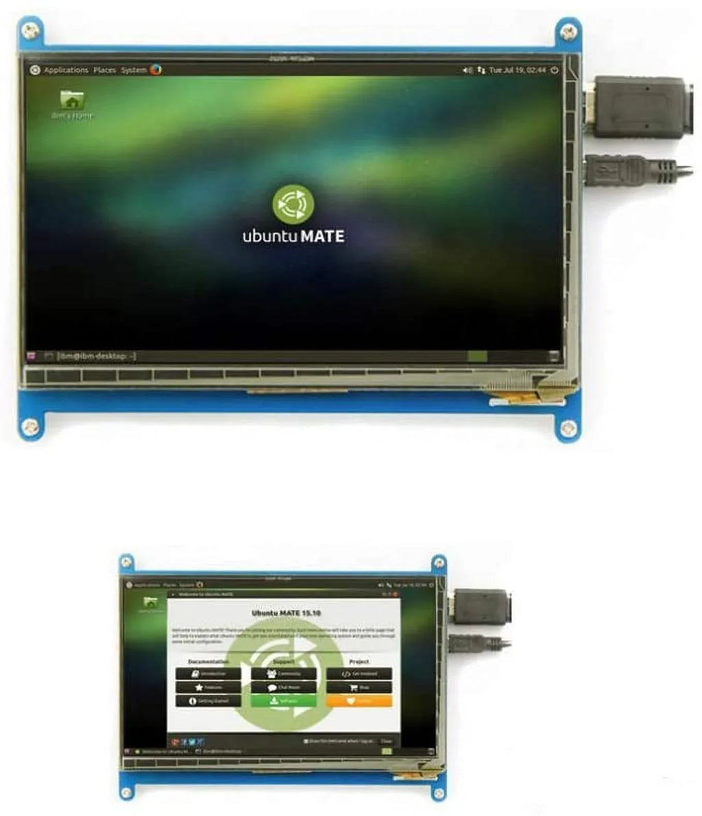 Treedix 7 inch Capacitive Touch Display LCD Display Monitor HDMI Module 1024x600 Compatible with Raspberry Pi 3B+/4B