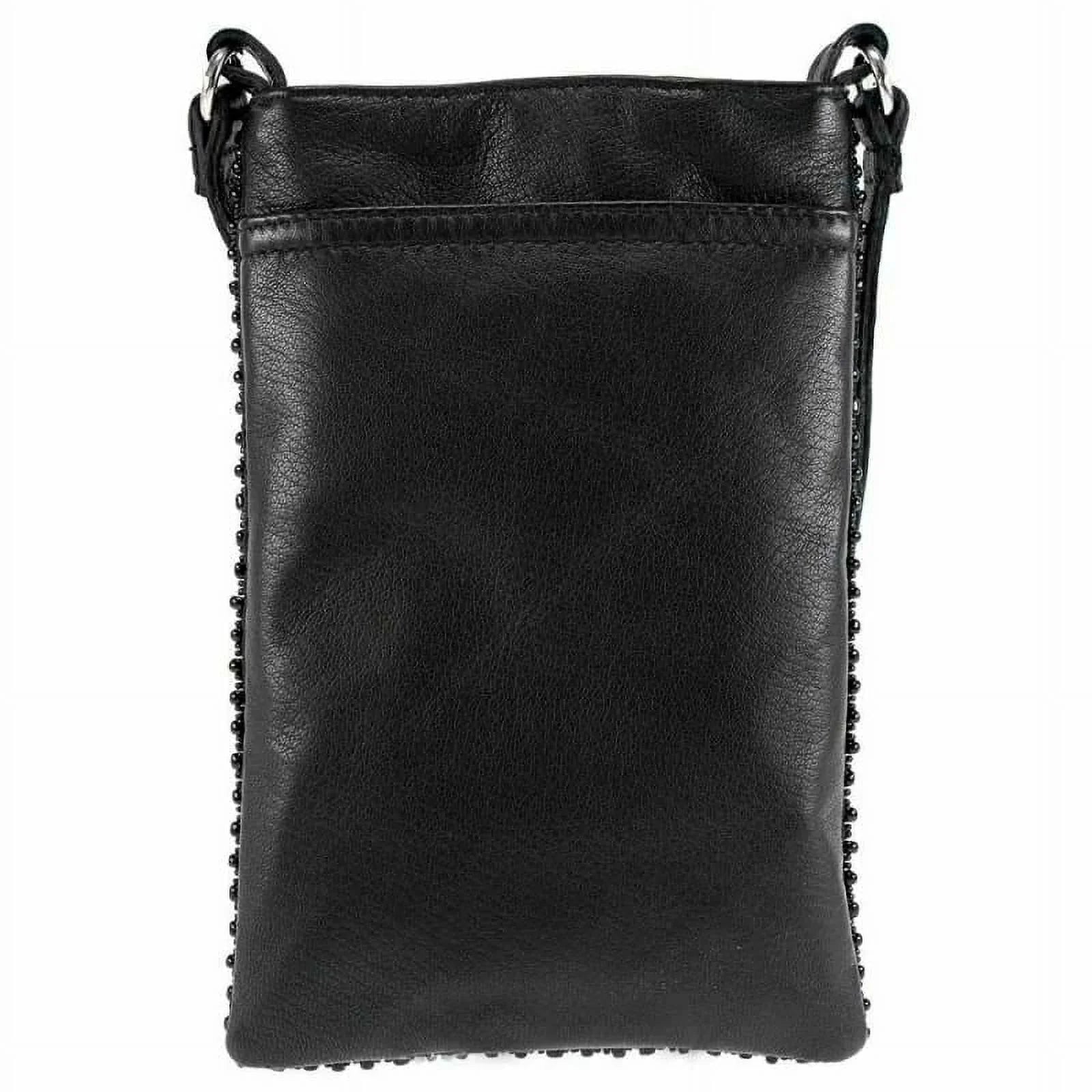 Mary Frances Take a Sip Leather Crossbody Phone Bag Cocktail Beaded Shoulder Bag NEW