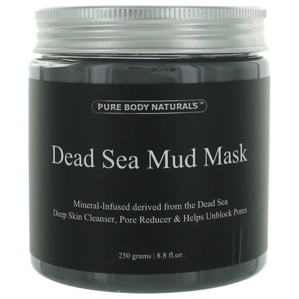 Dead Sea Mud Mask by Pure Body Naturals, 8.8oz Skin Cleanser for Unisex