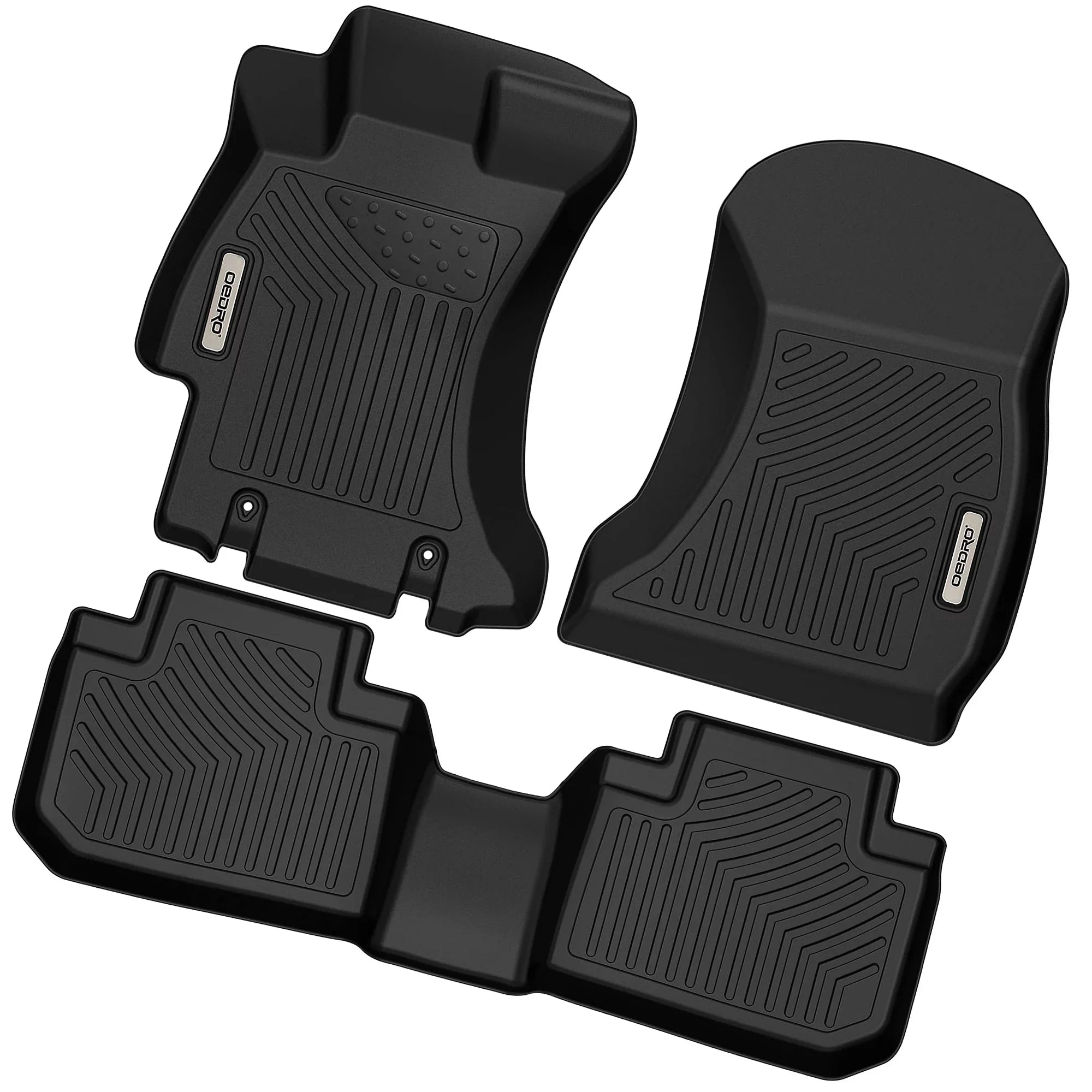 Ledkingdomus Floor Mats for 2019-2024 Subaru Forester 3D TPE Rubber Front & 2nd Seat 2 Row Liner Set All-weather