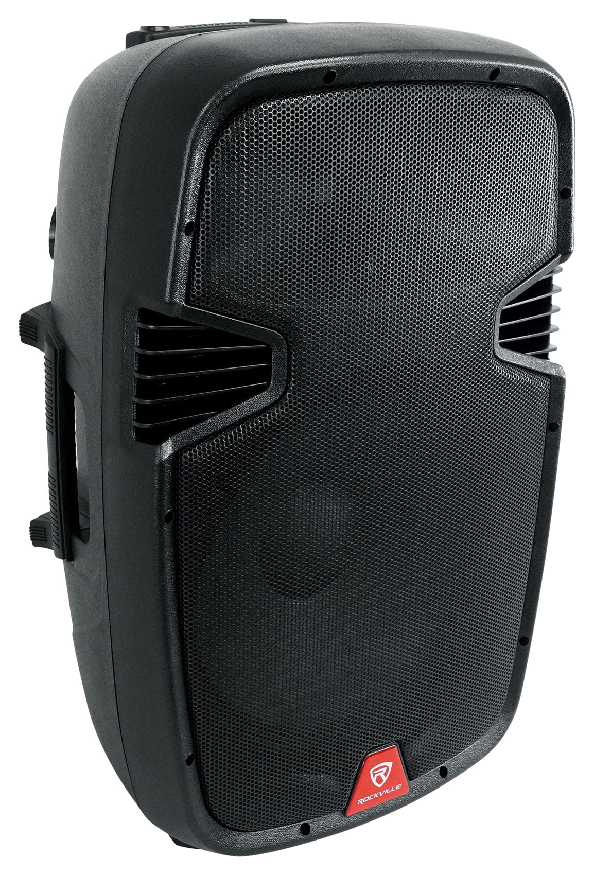 Rockville 2) 15" Battery Powered Speakers+Stands+Mics For Backyard Movie Theater