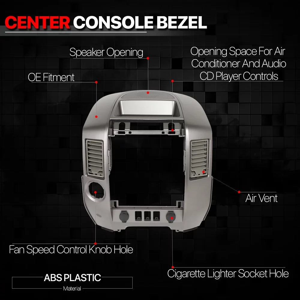 Instrument Radio A/C Center Console Bezel w/Speaker for 04-2006 Nissan Titan SE