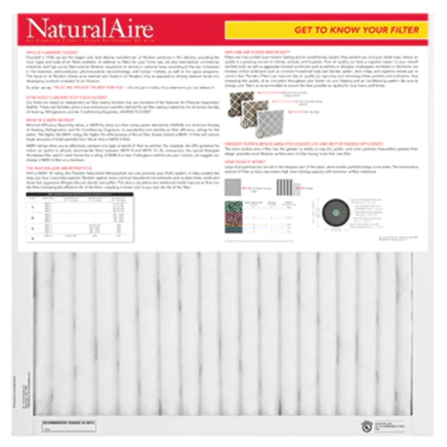 10x30x1 NaturalAire Microparticle MERV 10 Filters 85256.011030 (6 pack)