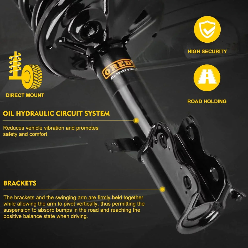 OREDY 4PC Front Struts & Sway Bar Links Kit for 2006 2007 2008 2009 2010 2011 2012 Toyota Yaris - 272289 272288 K80879