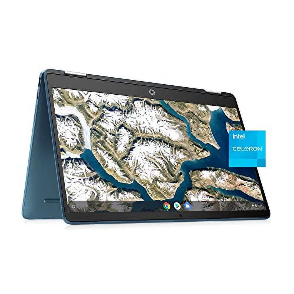 X360 14" HD Touch Chromebook, Celeron N4120, 4GB RAM, 64GB eMMC, UHD Graphics 600, Forest Teal, Chrome OS, 14a-ca0790wm
