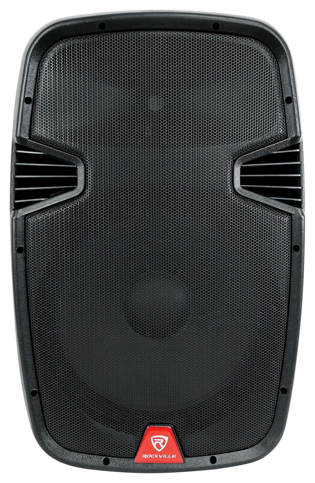Rockville 2) 15" Battery Powered Speakers+Stands+Mics For Backyard Movie Theater