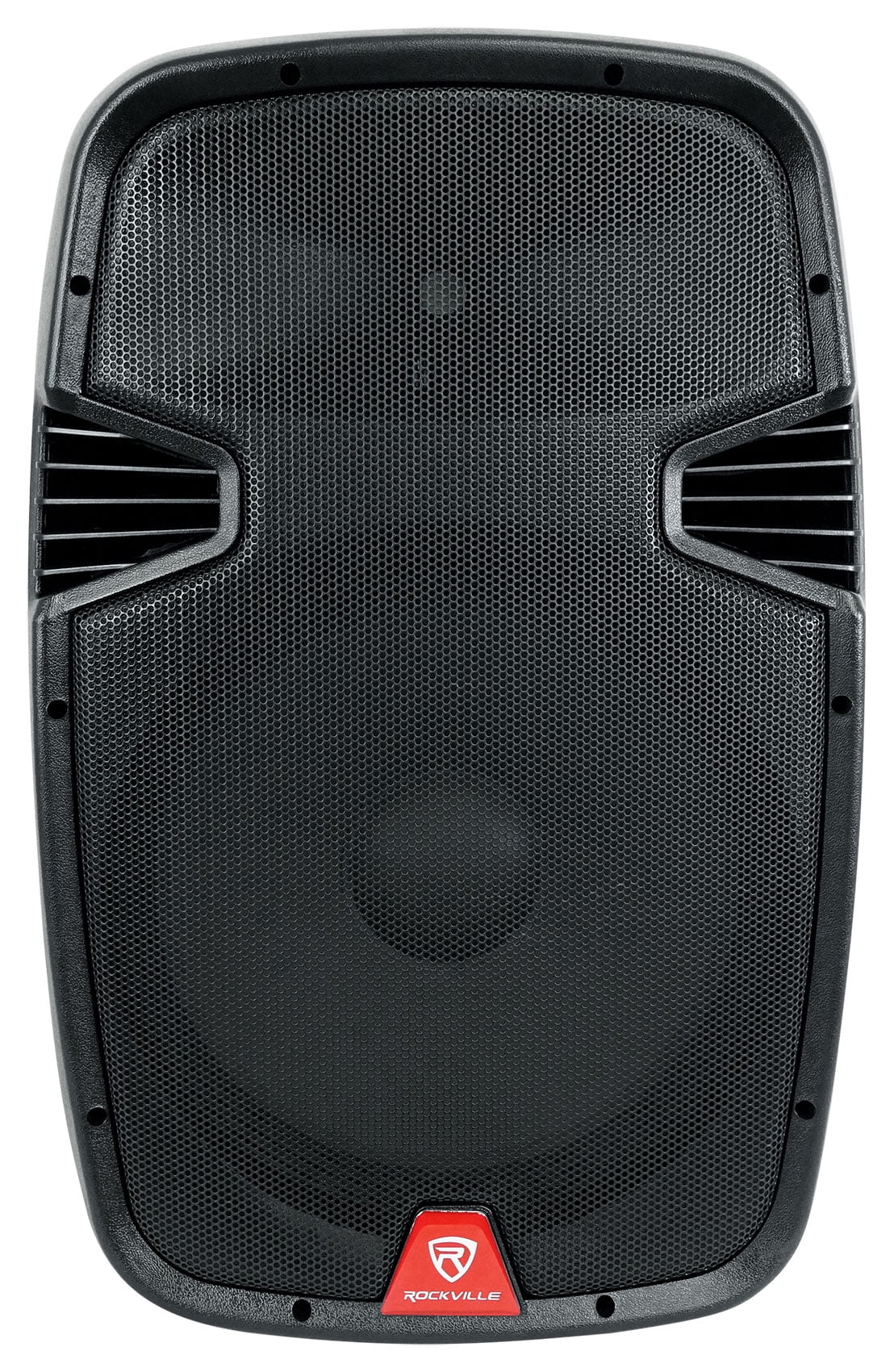 Rockville 2) 15" Battery Powered Speakers+Stands+Mics For Backyard Movie Theater