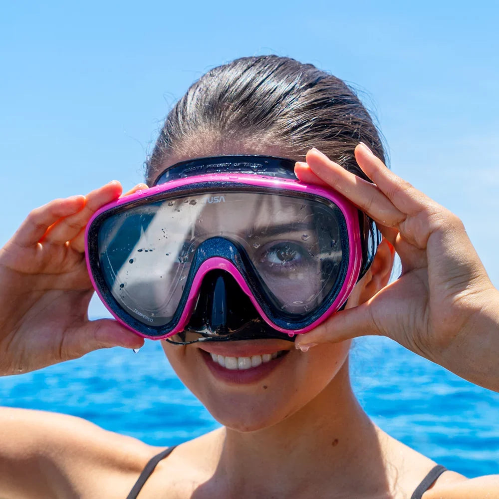 TUSA Sport UM16 Adult Serene Snorkeling Mask, Fishtail Blue