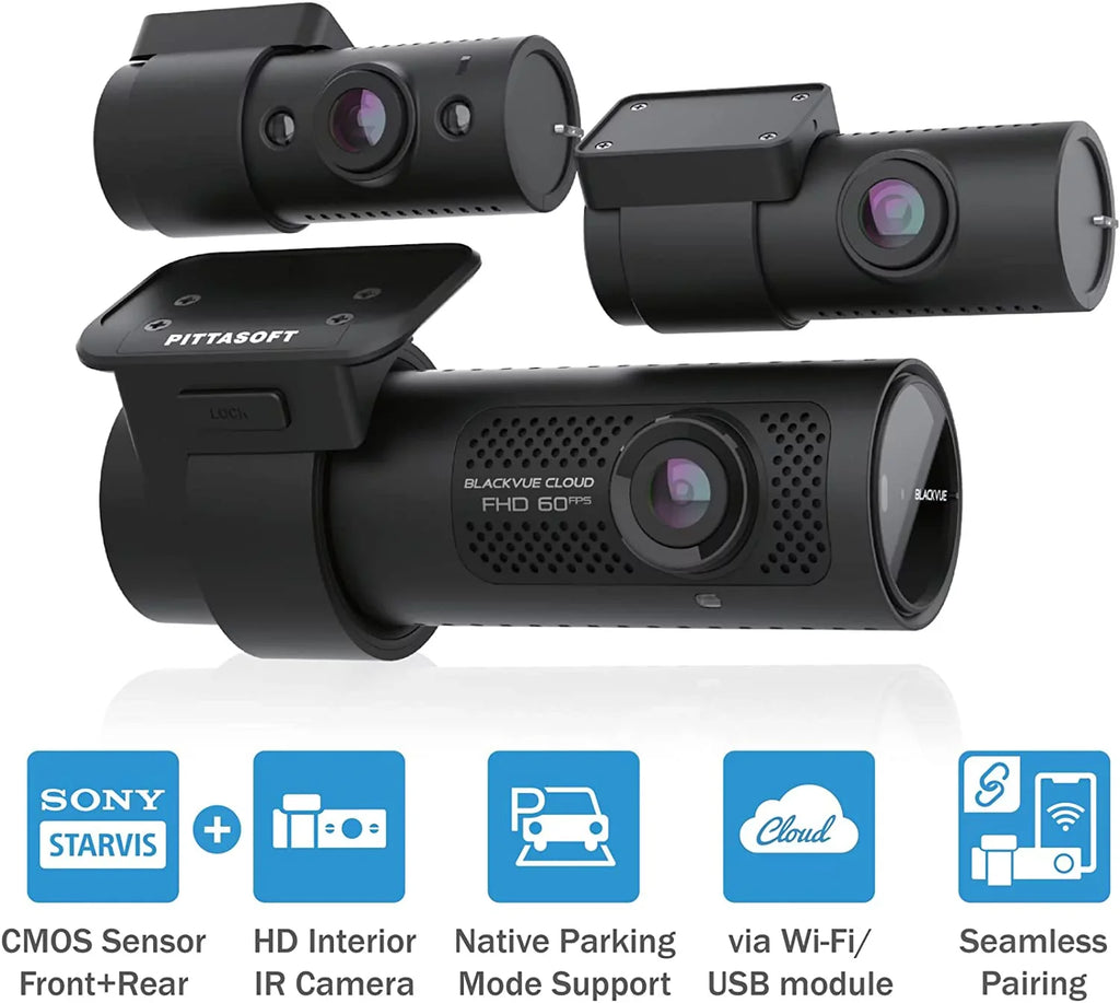 BLACKVUE DR750X-3CH PLUS | DUAL FHD + HD TRIPLE CHANNEL CLOUD DASHCAM | LTE VIA OPTIONAL LTE MODULE (32GB)