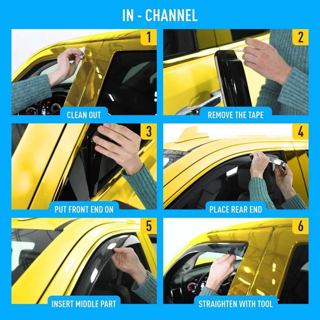 AEROGUYS In-Channel Window Deflectors Extra Tough Window Visors Rain Guards Fit for Subaru Outback 2020-2024, Sun Visors, Wind Deflectors, Vent Visors, Car Accessories - 4pcs. AG0268
