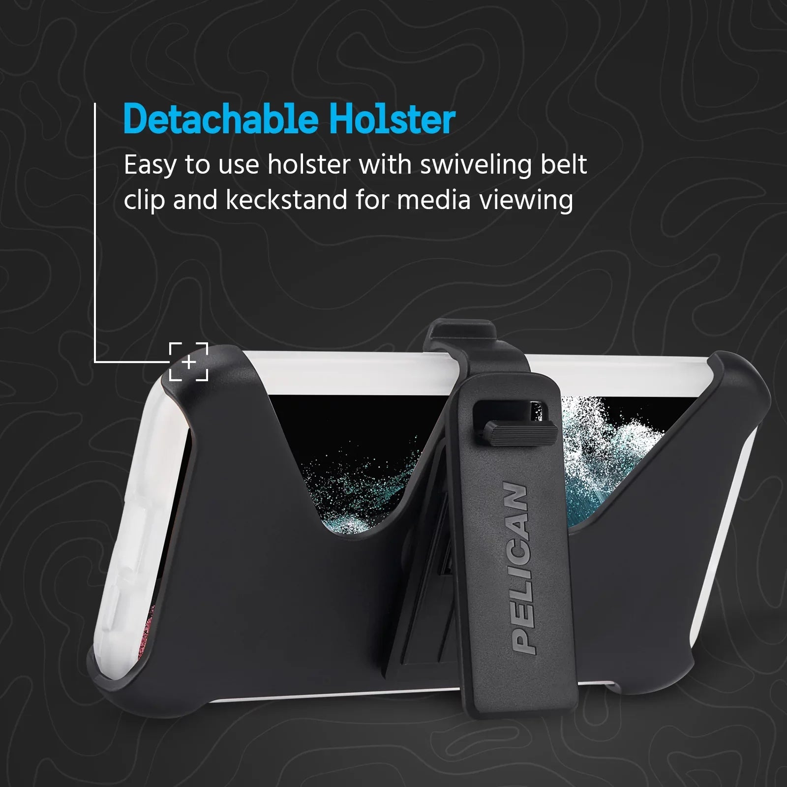 Pelican Voyager Series Galaxy S23 Plus Case with Belt Clip Holster - Clear