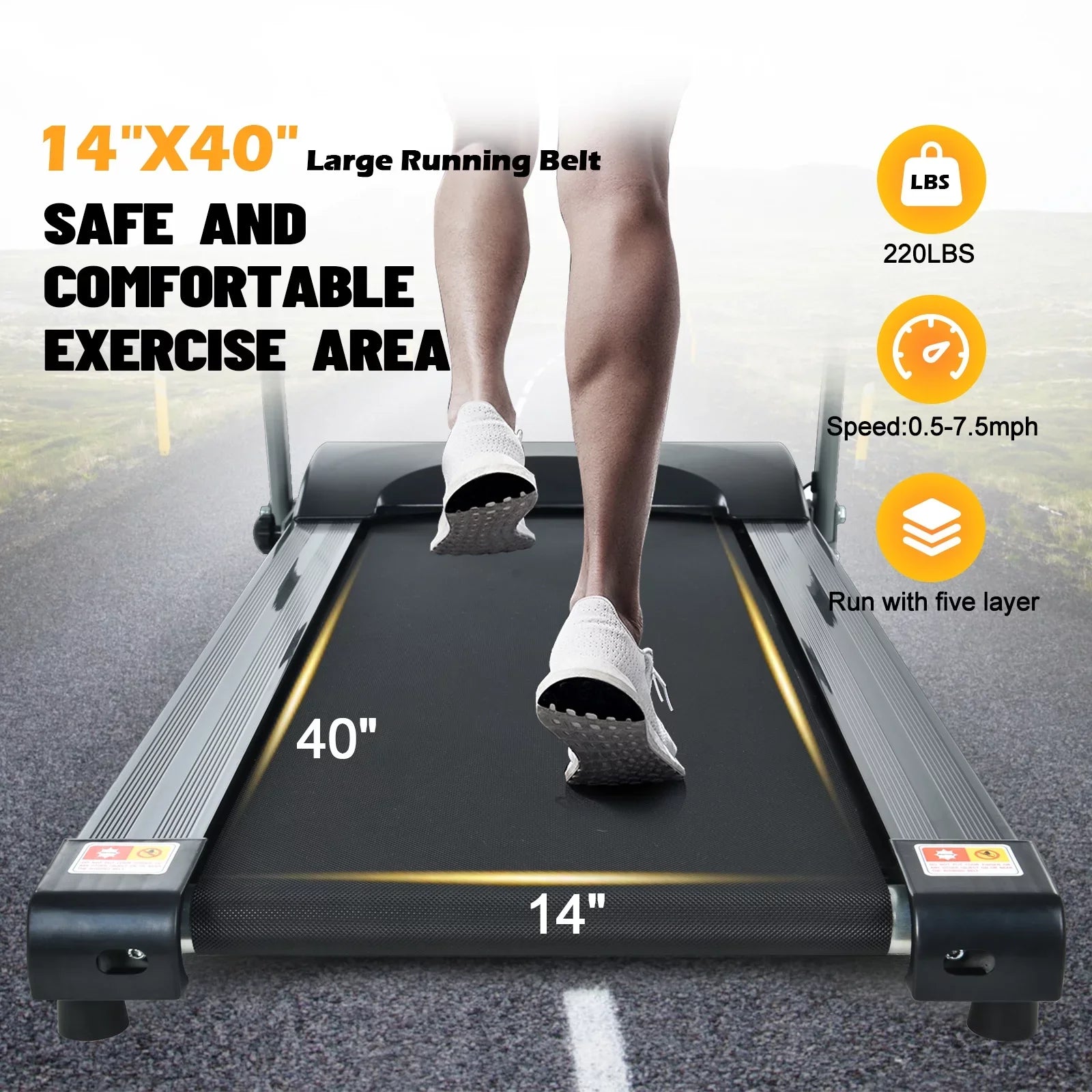 FYC Folding Treadmill Ideal for Small Apartments Perfect for Home and Gym Use