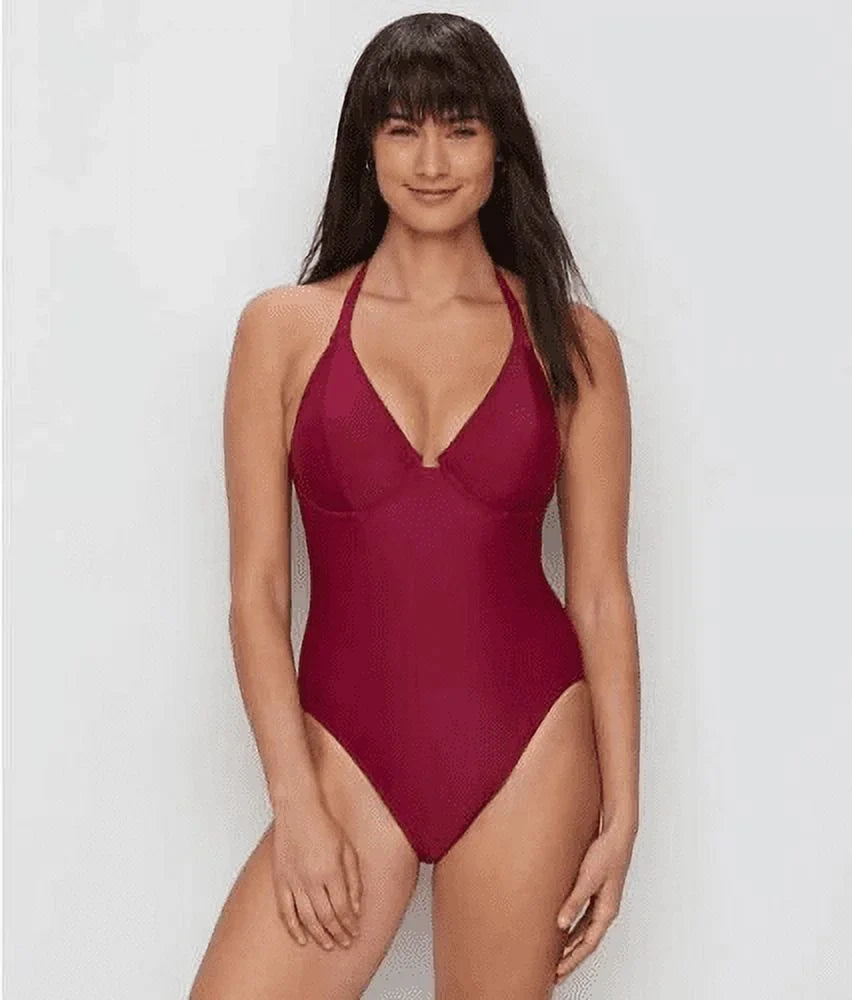 Miss Mandalay DARK FUSCHIA Dune Underwire One Piece Swimsuit, US 36G, UK 36F