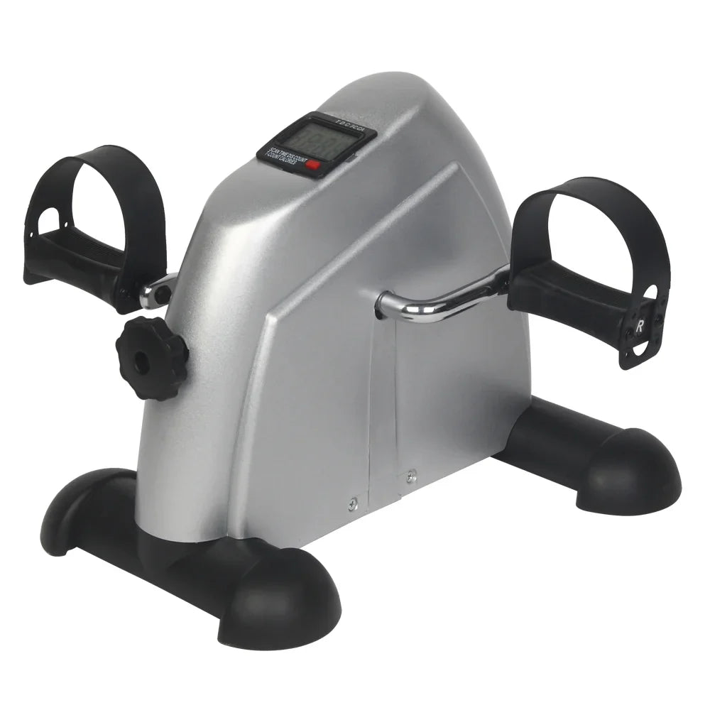 Ktaxon Portable Mini Bike Desk Exercise, Home Office Mini Peddle Bike with LCD Display 220 lb Maximum Weight (Silver)