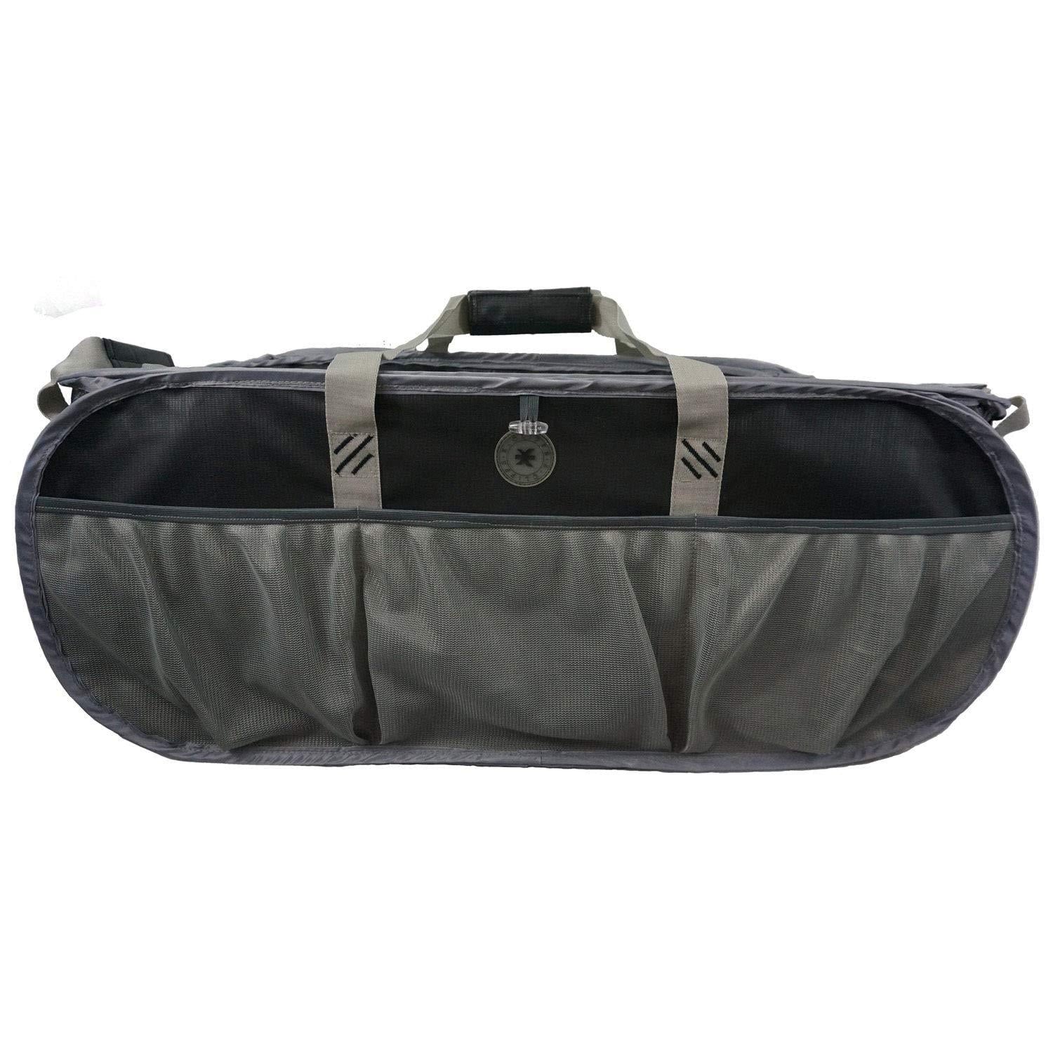 K-Cliffs Trunk Organizer Gym Duffel Laundry Bag Closet Organizer Bag Market Grocery Bag Beach Picnic Tote Bag Fit Truck SUV & Car Black / Silver